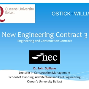 nec3 contract queens university Ostick + Williams architects belfast